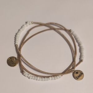 Erimish Gold and White‎ Bracelet Elegant Jewelry